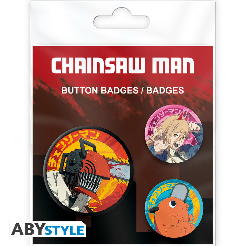Chainsaw Man - Denji, Devil & Pochita badges