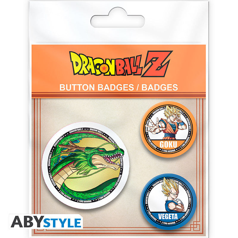 Dragon Ball - Goku, Vegeta & Shenron badges