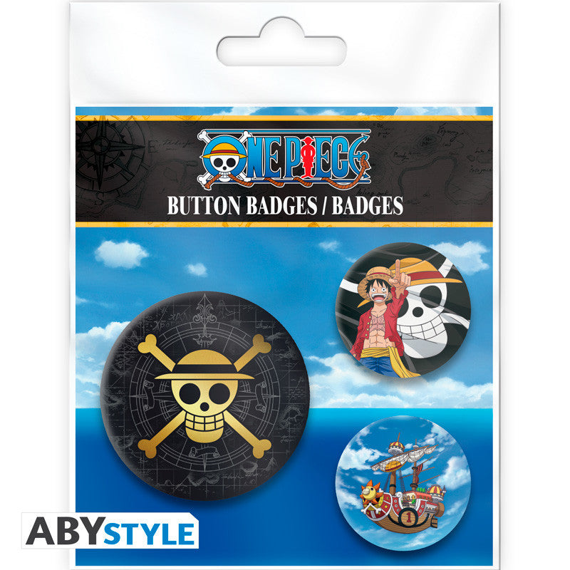 One Piece - Skull & Luffy badges