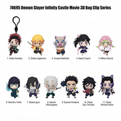 Demon Slayer - 3D PVC Bag Clip Infinity Castle Serie 1