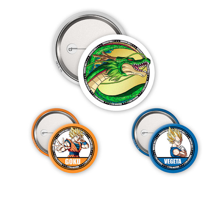 Dragon Ball - Goku, Vegeta & Shenron badges