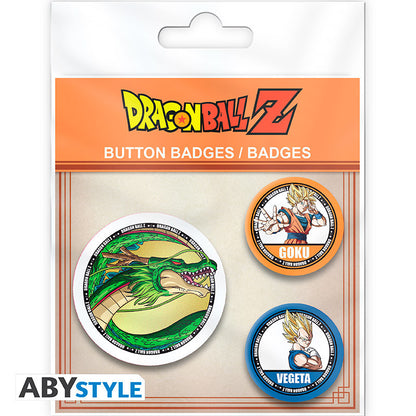Dragon Ball - Goku, Vegeta & Shenron badges
