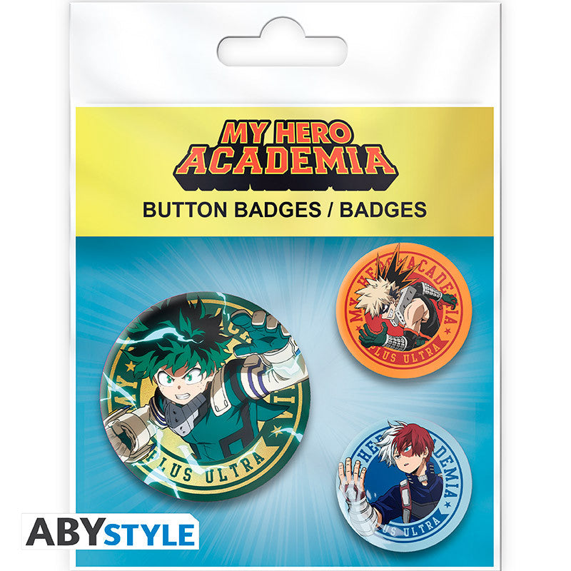 My Hero Academia - Midoriya, Bakugo & Todoroki badges