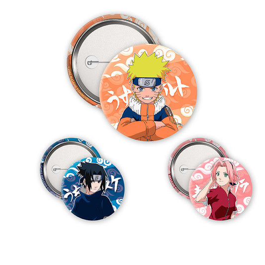 Naruto - Naruto, Sasuke & Sakura badges