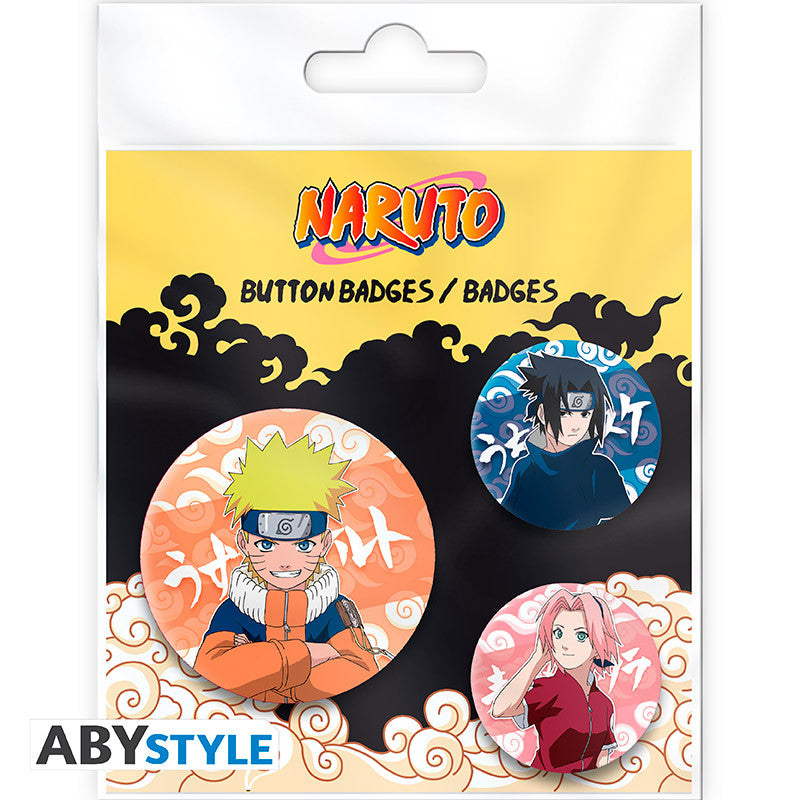 Naruto - Naruto, Sasuke & Sakura badges