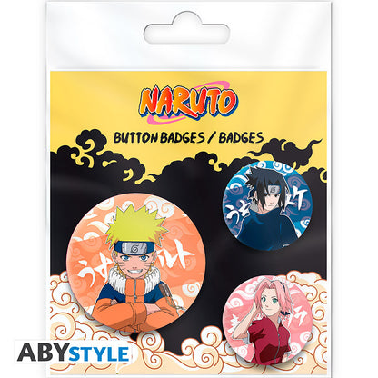 Naruto - Naruto, Sasuke & Sakura badges