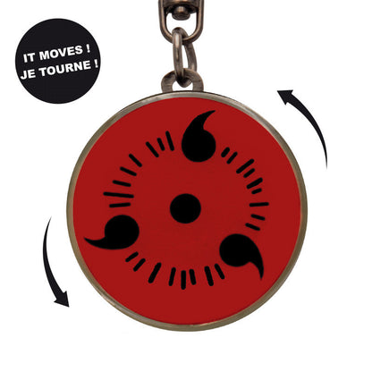 Naruto Shippuden - Moving Sharingan metalnøglering - 3,6 × 4 cm