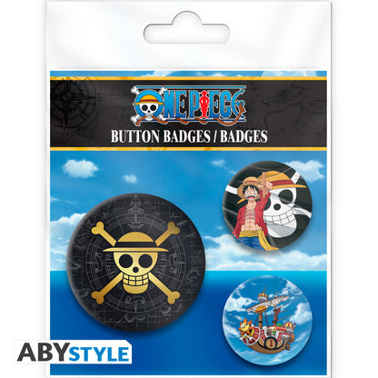 One Piece - Skull & Luffy badges